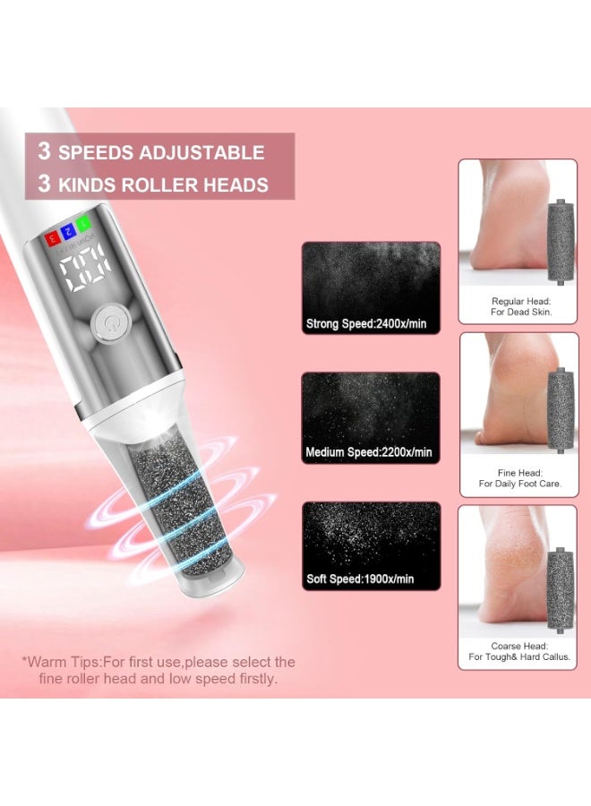 general Electric Foot Callus Remover,Smooth Pedicure Wand Rechargeable Electric Foot File,Professional Pedicure Tools for Dry, Dead, Cracked, Hard Skin, at Home Feet Spa Care Kit for Men & Women - Image 3